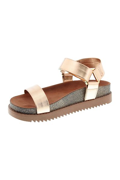 Moleca Ladies Sandals With Back Strap Rose Gold | Made In Brazil