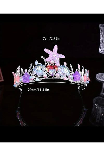 Store Undersea Queen Crown – with Mussel, Starfish and Pearl Detail