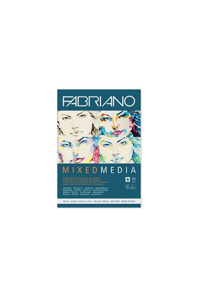 Fabriano Mix Media drawing pad, A4, without spiral, Fabriano