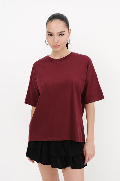 Addax Tricou de bază cu gât crew P4368-K6