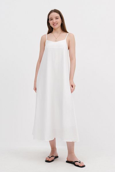 Addax V Neck Strap Long Dress E2975-T4