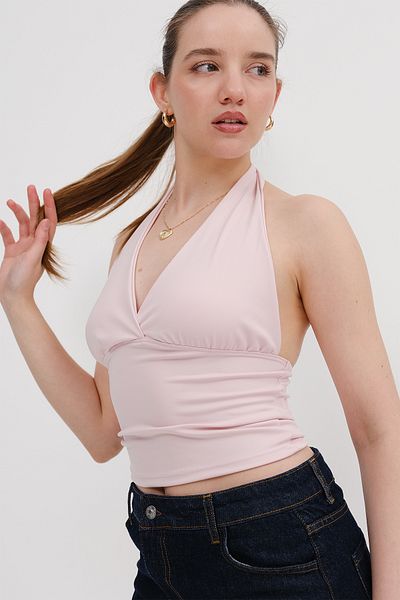 Addax Μπλούζα Halter Crop B0300-S11