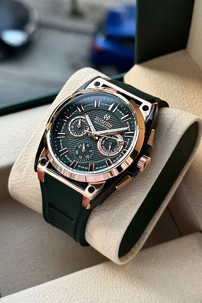 Homies Original Men's Wrist Watch Summer Silicone Cord 3 Atm Waterproof Gift Box and Bracelet.