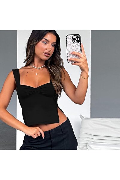 Rora Sırt Dekolteli Büzgü Detaylı Bluz