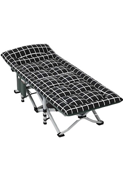 huitich أسرّة تخييم قابلة للطي - حلك المريح باللونين الأبيض والأسود للاستخدام...