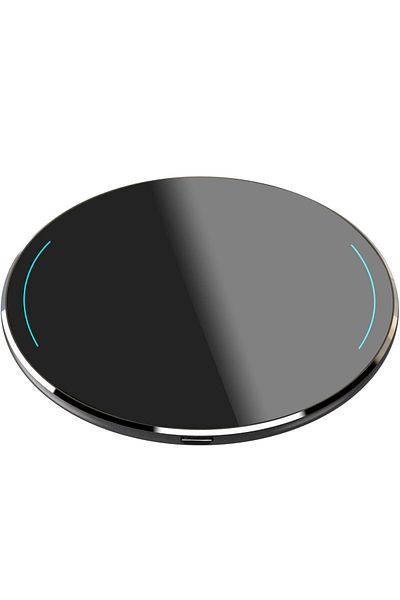Smart Vibe Incarcator Wireless TOZO® W1 Fast Charge 10W, Certificat Qi, Lumini LED Adaptive, UltraSlim 5mm