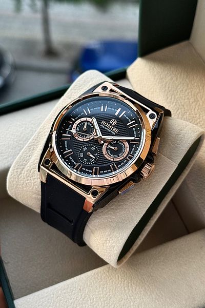 Homies Original Men's Wrist Watch Summer Silicone Cord 3 Atm Waterproof Gift Box and Bracelet.
