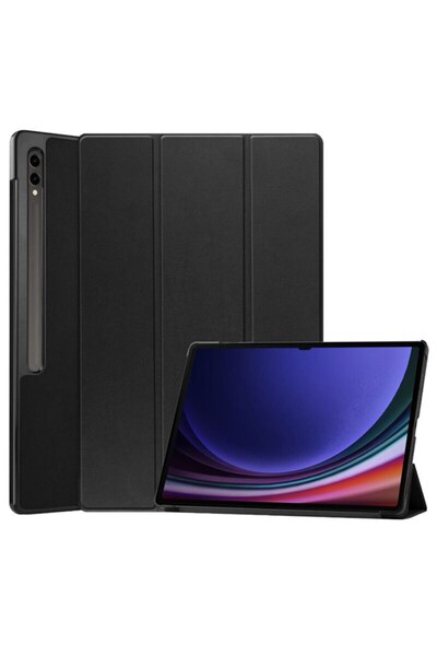 Optim Solution PU Leather Tablet Case for Samsung Galaxy Tab S10 Ultra 14.6 inch, Black