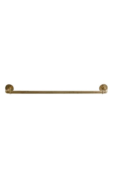 Clayre & Eef Wall-mounted towel holder in antique golden iron 62x8x5 cm