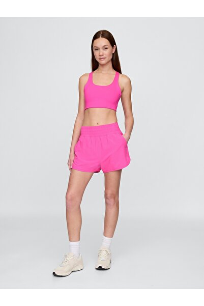GAP Kadın Pembe GapFit High Rise Koşu Şortu