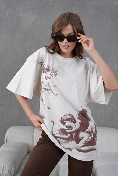 Park Karon Printed Washed Casual Basic T-Shirt