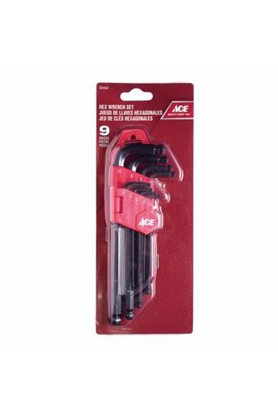 ACE Steel L-Type Hex Wrench Set (1.5-10 mm, 9 Pc.)