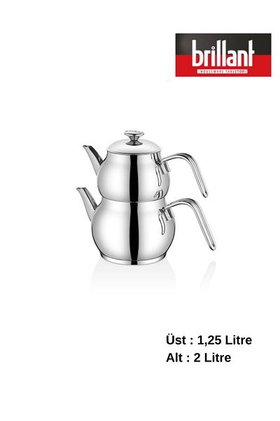 Brillant Petra Induction Base Family Size Steel Teapot