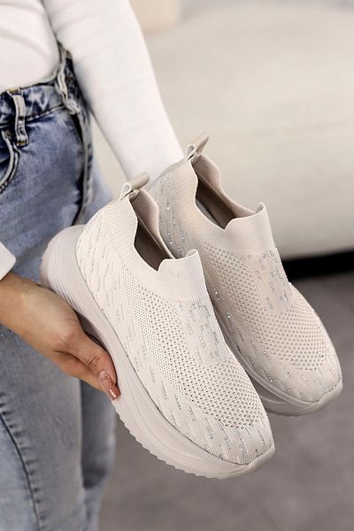 Mamito Ayakkabı DM 707 Pantofi sport tricotaj cu detalii de piatră