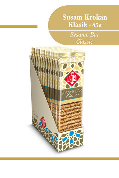 Tempo Şekerleme Klasik Susam Krokan 45 g x 12 Adet