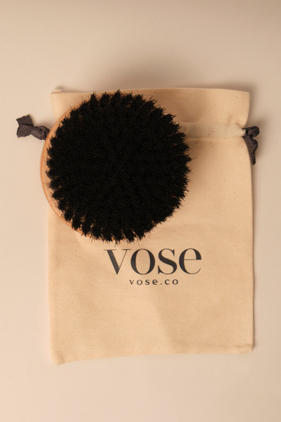 Vose Rounded Black Vücut Fırçası ve Black Ball Yüz Fırçası Seti