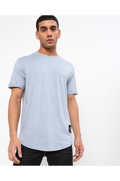 Calvin Klein Brand Print Slim Fit Crew-Neck T-shirt