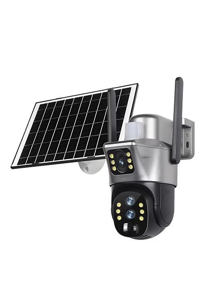 NEOSOR 4+4MP WiFi Surveillance Camera, Human Detection, Nightvision, 10X Zoom, SD Storage