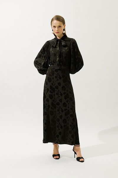 Manuka Jacquard Satin Skirt Brown