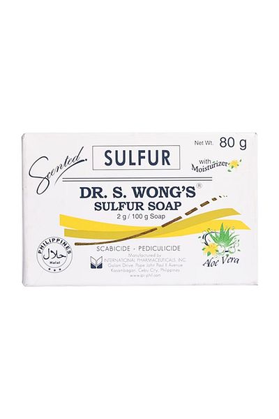 Dr. S. Wong Sulfur Soap with Aloe Vera, Anti-fungal, Scented 80g