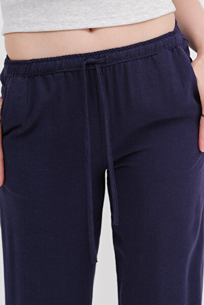 Addax Штани з широкими штанинами з додаванням льону PN13932