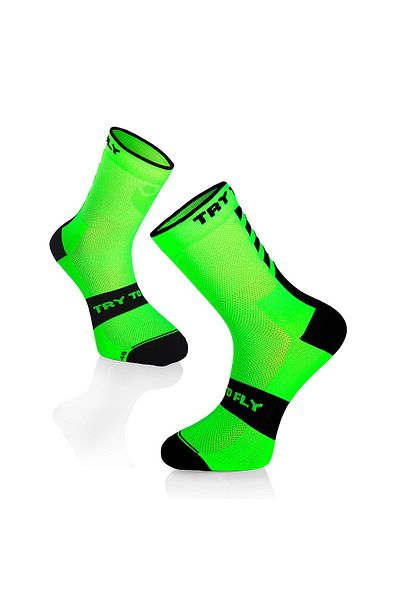 Try to Fly Cycling Socks Fluo Green