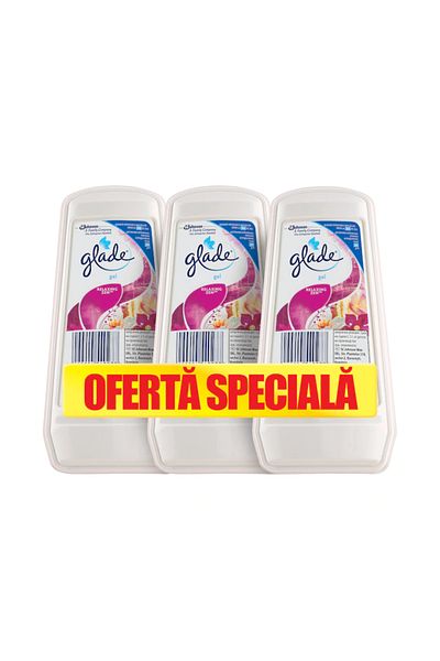 Glade Glade solid gel room air freshener pack, Relaxing Zen, 3 x 150 g