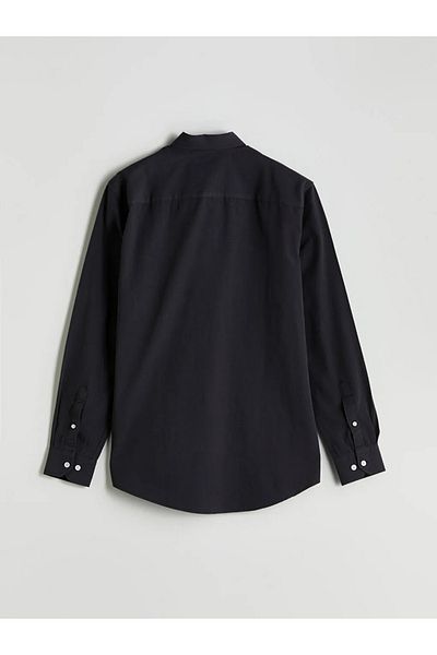 LC Waikiki Lcwaikiki Classic Anthracite Regular Fit Long Sleeve Poplin Men's Shirt
