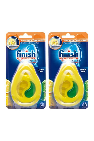 Finish Finish Lemon Dishwasher Air Freshener 2 Pack, 60 Washes