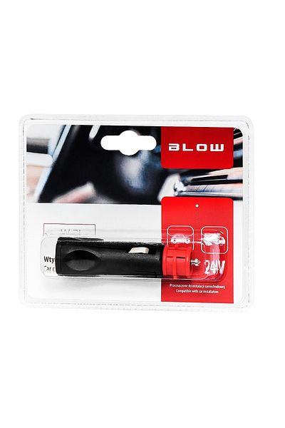 Blow 12/24V Car Cigarette Lighter Socket Plug Adapter with Fuse and Switch for Various Equipment