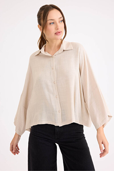 Vitrin Oversize Viscose Linen Shirt