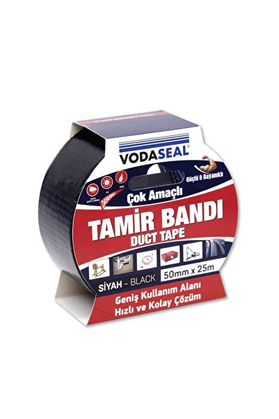 Vodaseal Duct Tape Çok Amaçlı Tamir Bandı 50mmx25mt Siyah