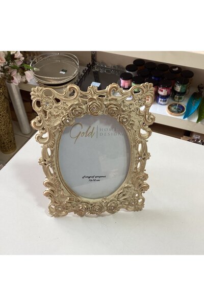 Gold home design Güllü Krem Renk Çerçeve 13x18 cm