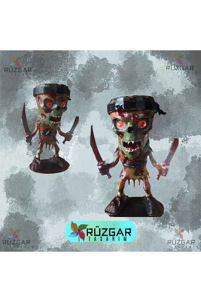 Rüzgar Tasarım Cappuccino Assassin Zombie 12 cm Figure - Zombies Brainrot Tung Tung Tung Sahur Character