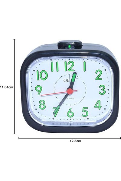 ajanta Orpat Compact Beep Alarm Clock – Black – Loud Alarm – Analog Dial – Ideal for Home & Travel