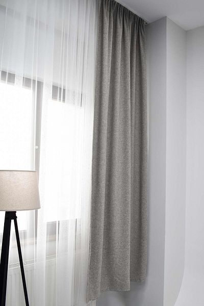 birizmoda Castello Patterned Extrafor Gathered Seamless Background Curtain - Light Brown