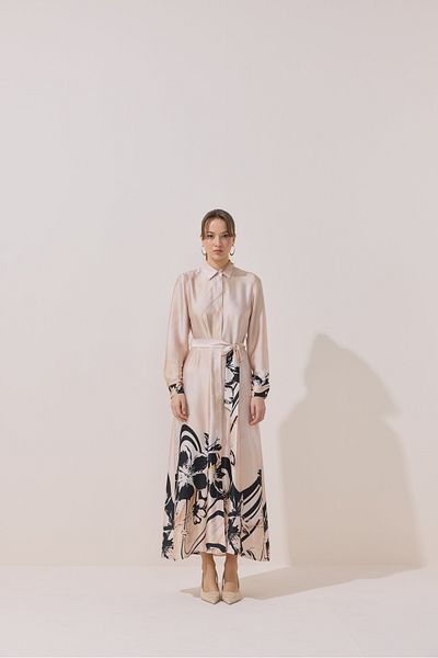 NUR KALAY COLLECTION Silk Satin Dress