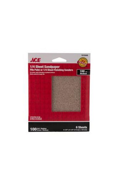 ACE 1/4 Sheet Sandpaper (114 x 140 mm, 6 pcs)