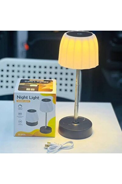 abnturk 28 Cm Şarj Edilebilir Gece Işığı Loş Sıcak Işık Abajur