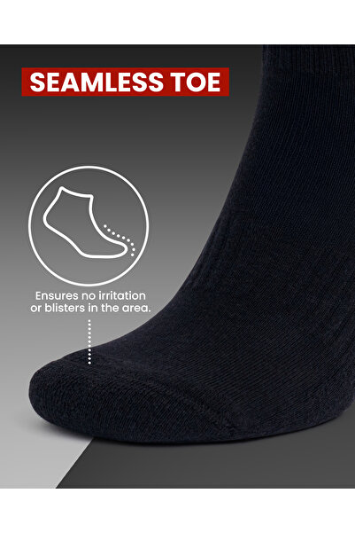 Go With 4’lü Organik Pamuk Taban Altı Havlulu Erkek Kadın Spor Dikişşiz Retro Kısa Tenis Çorap 3503