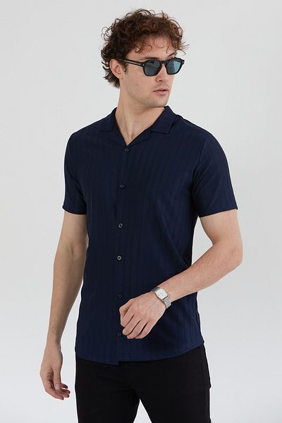 Fulla Moda Βασικό ριγέ πουκάμισο