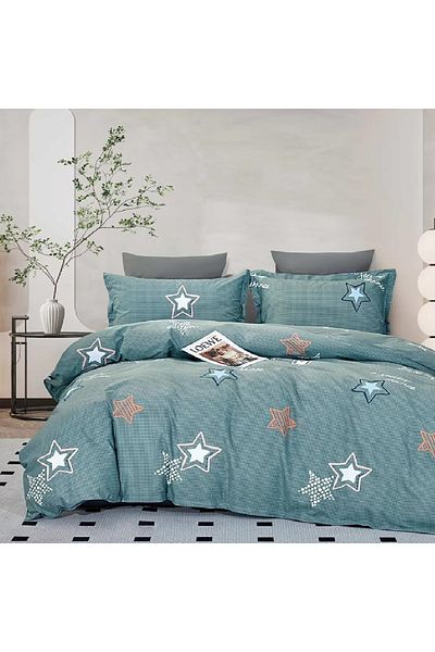 Five Store Double bed linen, Dinant, ranforce cotton, multicolor, 4 pieces