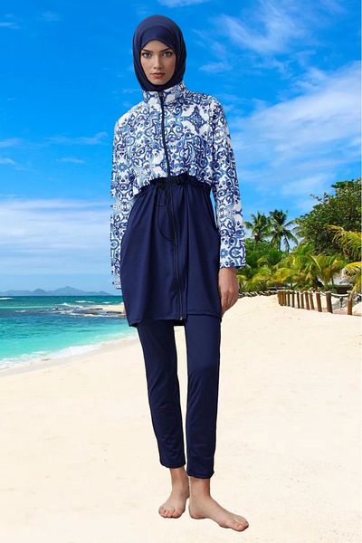 PayBuy Patterned Hijab Beach Wear Quick Dry Chlorine Resistant Special Design Summer Collection