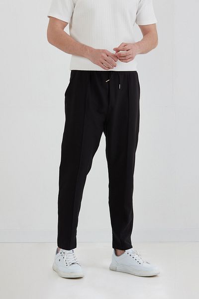 Fulla Moda Elastic Waist Cuffed Jogger Pants