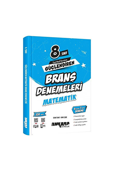 3D Yayınları Ankara Yayıncılık 8. Sınıf Matematik Güçlendiren Branş Denemeleri