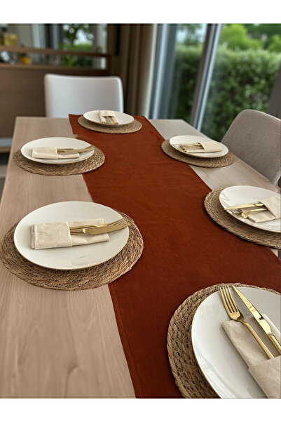 Cedi Kadife Dokulu Tarçın Runner 40X150 Runner & Amerikan Servis