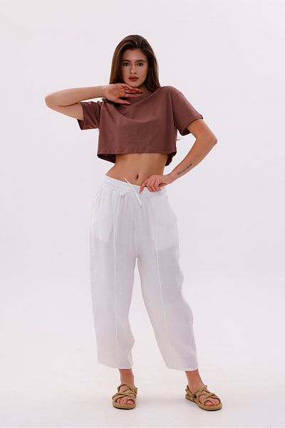 GENIUS STORE Women's Baggy Pants with Pockets Ayrobin Baggy Trousers Adjustable Elastic Waist Trousers Women'S-Baggy