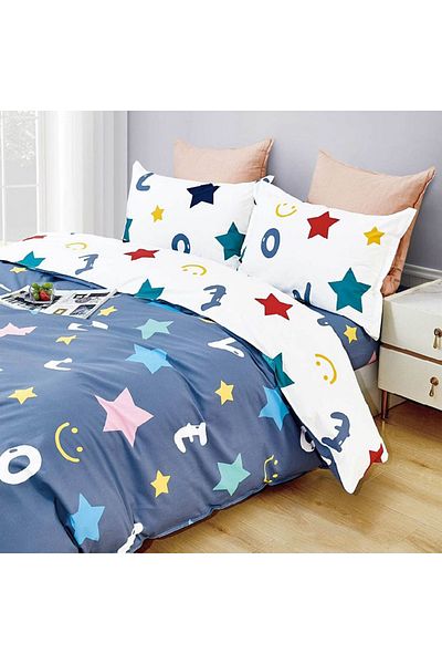 Five Store Super double bed linen, Zacapa, ranforce cotton, multicolor, 4 pieces
