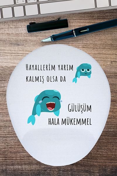 qoeuyl boutique My Smile Is Still Perfect Printed Fun Gift Oval Rectangular Mousepad with Wrist Support