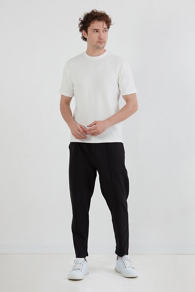 Fulla Moda Elastic Waist Cuffed Jogger Pants